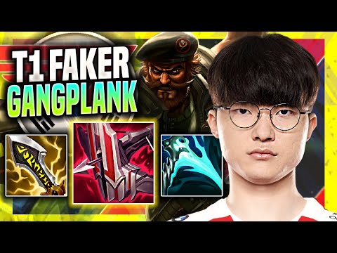 FAKER DESTROYING WITH GANGPLANK! - T1 Faker Plays Gangplank Mid vs Katarina! | Season 11