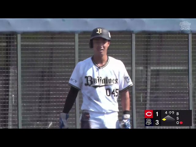 【農場遊戲】歐力士猛牛隊河野聰太適時擊出三壘安打，取得領先！ 2025年9月15日歐力士猛牛歐力士猛牛vs.廣島東洋鯉魚