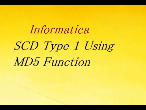 Implementing SCD 1 With MD5 Function | Informatica PowerCenter