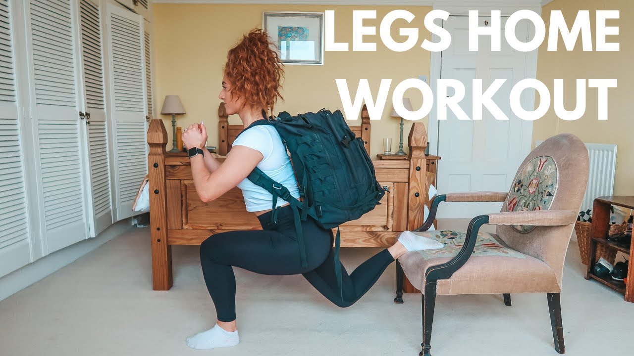 Legs Home Workout With Band & Rucksack | Gym Substitute Workout | Quads, Glutes & Hamstrings Workout