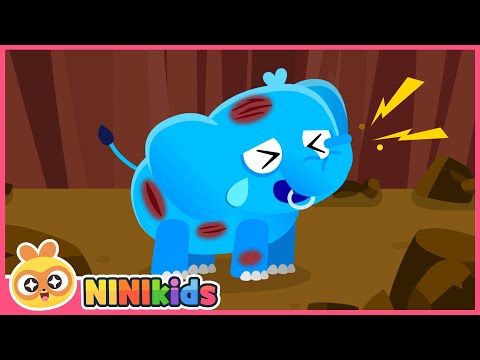 ¡El bebé elefante está herido! | Dale tratamiento | Bebé | Rescate | NINIkids español