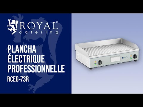 Vidéo - Plancha électrique professionnelle - Double - 400 x 730 mm - Royal Catering - 2 x 2 200 W