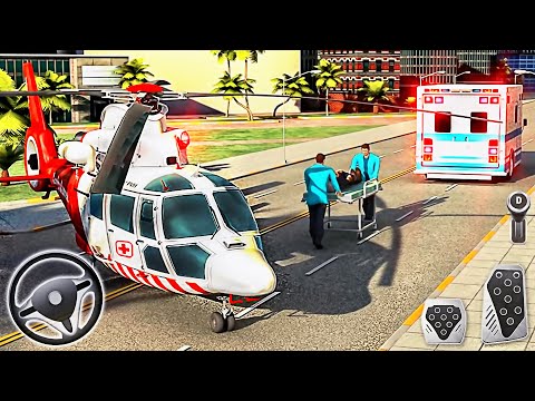 911 Helicopter Flying Rescue City Simulator - Ambulance Emergency Driver - Best Android GamePlay
