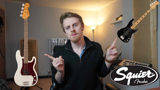 Video thumbnail for Squier Classic Vibe 60s vs Squier Classic Vibe 70s Precision Bass | Head-to-Head | Which is Best? by Tyler Spicer
