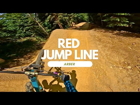 Red Jump Line Bikepark Arber Trail Review ganze Strecke Full Run POV RAW