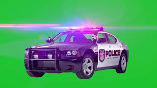 Police Car Green Screen Effects with SFX 4K UHD