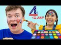 Maddie's 4th of July Face Paint Fun Art Lesson!