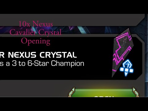 Opening 10x Cavalier Nexus Crystal and 6-star Crystal from the Monthly card…MCOC