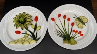 2 Super Salad Decoration Ideas for Hotel & Restaurant Party Garnishing School Competition