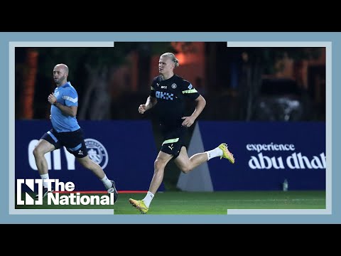 Manchester City fans in Abu Dhabi interact with their favourite stars