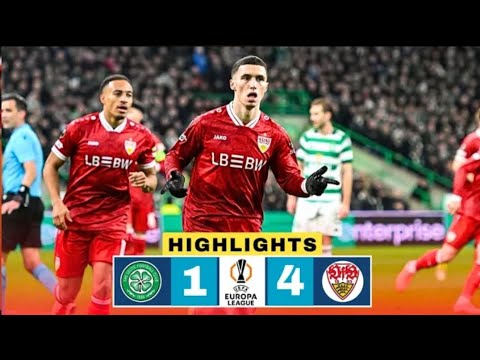 Celtic vs Stuttgart 1-4 Highlights | Jamie Leweling Goal | Bilal El Khannouss Brace | Europa League
