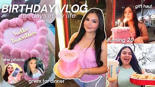 20TH BIRTHDAY VLOG 🍰 aesthetic picnic, new phone, grwm for dinner & bday gifts!