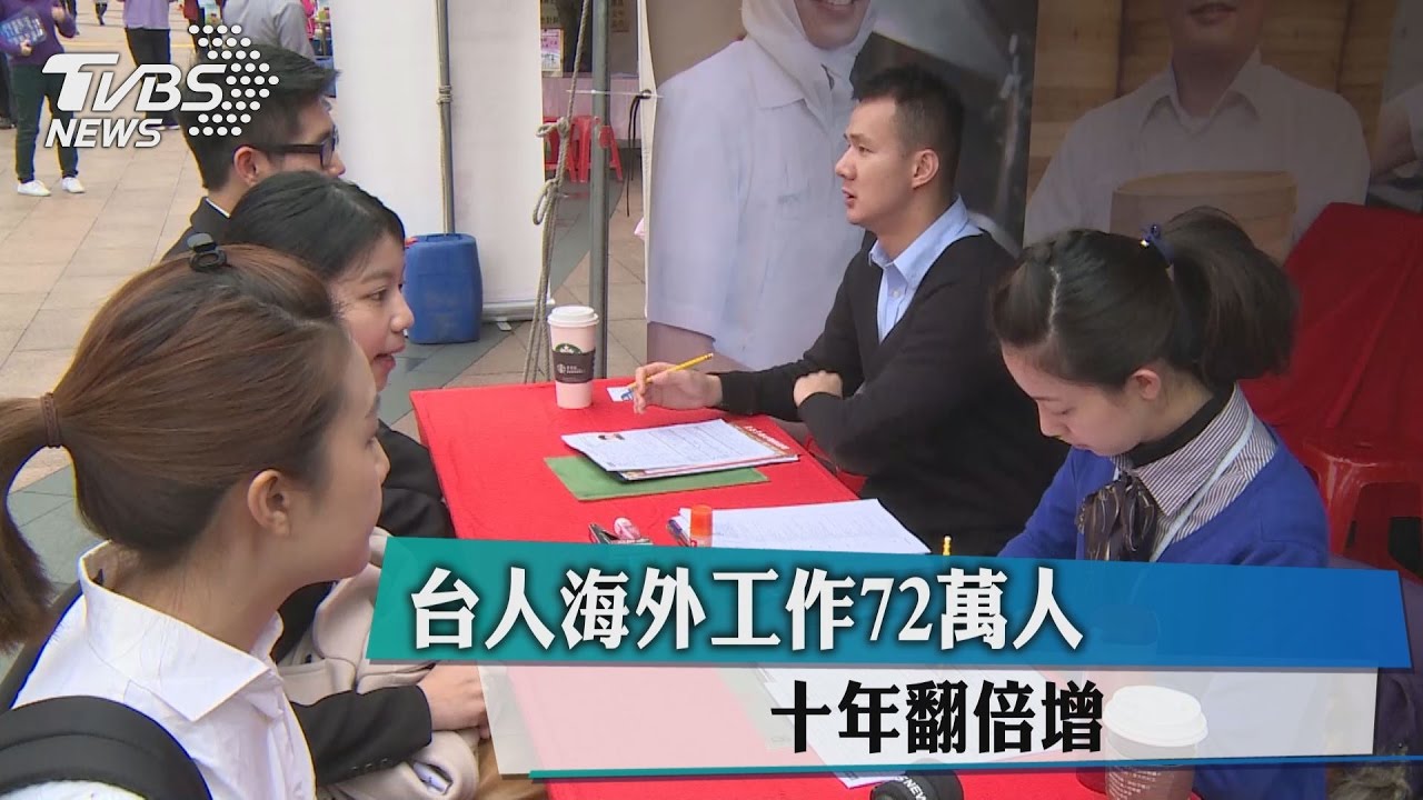 低薪!台人海外工作72萬人 10年翻倍增