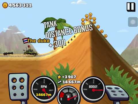 Hill Climb Racing 2-15603 m tank in beach