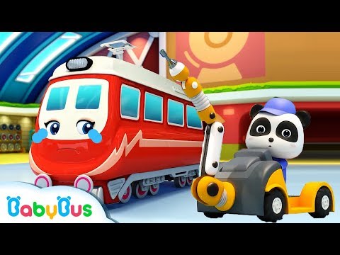Little Panda Rescues Super Train | Super Panda Rescue Team | Thomas Train | Nursery Rhyme | BabyBus