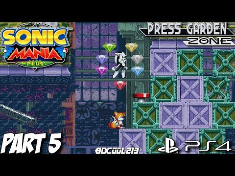 Sonic Mania Plus Encore Mode DLC Gameplay Walkthrough Part 5 - Press Garden Zone - PS4 Lets Play