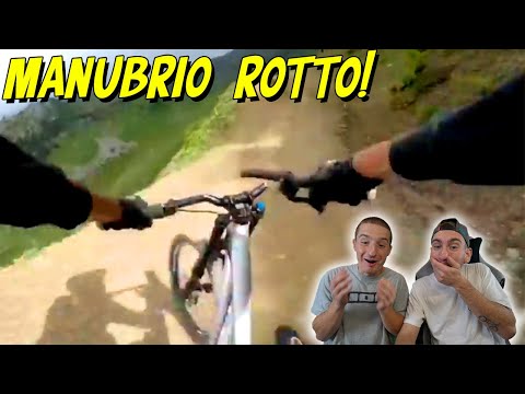 THE HANDLEBAR BREAKS IN DOWNHILL!!! * feat. ALBORETO *