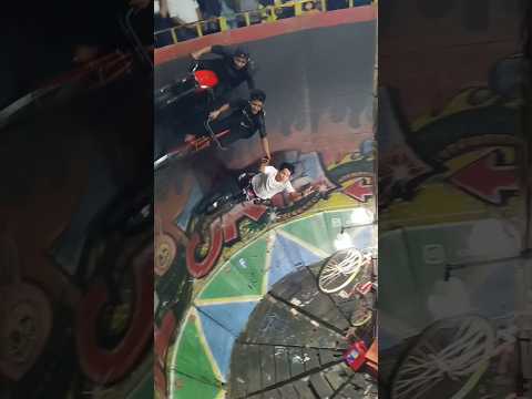 atraksi tong setan dan sepeda ontel pasar malam LETARE JAYA BOGOR 03 #tongsetanpasarmalam #riau