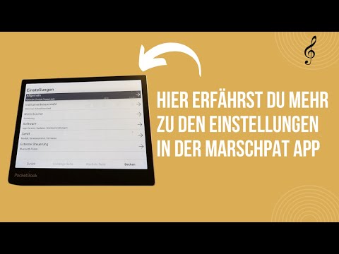 Erklärung der Einstellungen in der Marschpat App am PocketBook