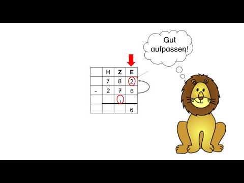 Schriftliche Subtraktion mit Übertrag