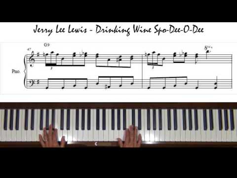 Drinking Wine Spo-Dee-O-Dee (Jerry Lee Lewis ) Piano Tutorial