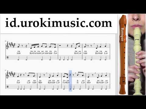 Cara Bermain Suling Recorder (B.) Janet Jackson x Daddy Yankee - Made For Now Tutorial Tab um-ih592