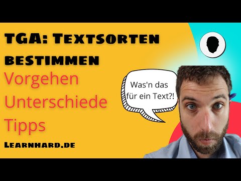 Die Textsortenbestimmung im TGA - ein Überblick zum Vorgehen und den Textsorten
