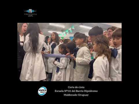 Corte de cinta- Escuela N° 111- Barrio Hipódromo de Maldonado