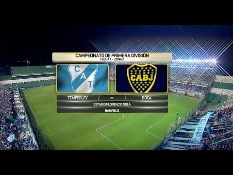 Fútbol en vivo. Temperley - Boca. Fecha 1. Primera División 2016. FPT