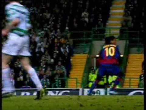 Ronaldinho 2003/2004 UEFA Cup Celtic Glasgow - Barca Round of 16 - Home