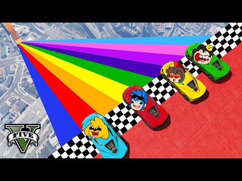 ¡SOBREVIVE a la RAMPA ARCOIRIS de 999.999.999 METROS en GTA 5! 😱 PARKOUR EXTREMO en GTA 5