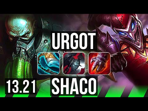 URGOT vs SHACO (JNG) | 9/2/13, 900+ games, Godlike, 800K mastery | KR Master | 13.21