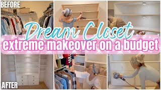 *NEW* DIY DREAM CLOSET BUILD | EXTREME CLOSET DECLUTTER & ORGANIZATION MAKEOVER ON A BUDGET