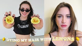 How to lighten your hair naturally with LEMONS!!!