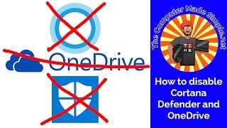 How to disable Cortana, Defender and OneDrive (Win10) - Quick TIPS