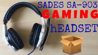 Unboxing SADES SA-903 7.1 Surround Sound USB Gaming Headset with Mic