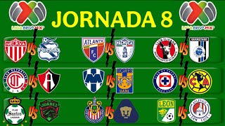 JORNADA 8 LIGA MX APERTURA 2026