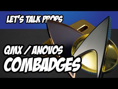 QMX Anovos Replica Star Trek Metal Combadges