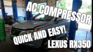 QUICK AND EASY! 2008-2015 Lexus RX350 AC compressor Replacement