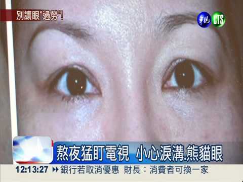 用眼過度損視力 眼袋深更顯老!