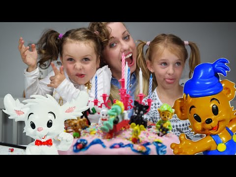 Bamse Kalas | Tårta med Sofie, Melody och Chanell | Bamsefigurer
