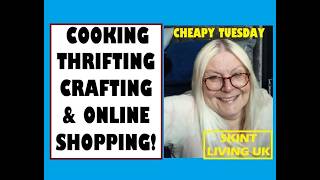 cooking mushroom eggs, thrifting, crafting & online shopping for gifts & new house
