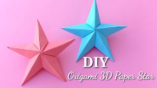 How to make 3D Paper Star  DIY Origami Paper Craft