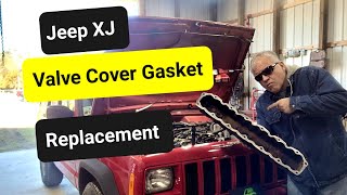 Valve Cover Gasket Replacement on Jeep Cherokee XJ 4.0 Engine 6cyl #jeepxj