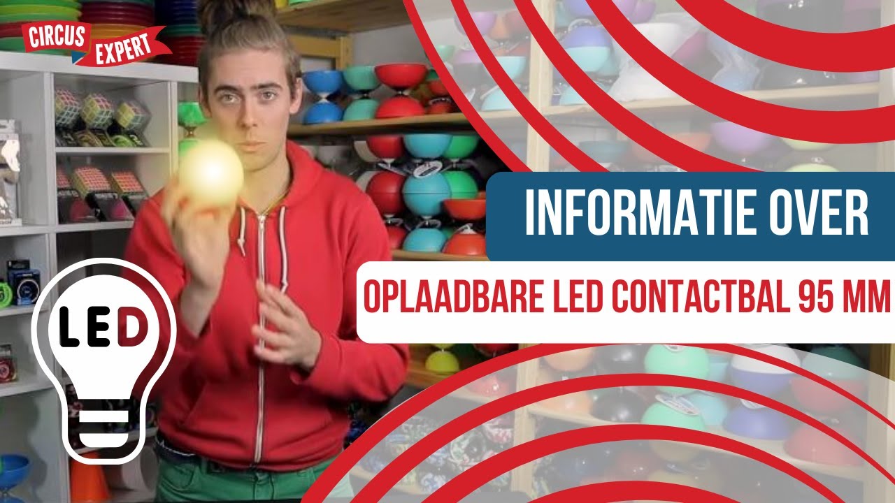 product video Oplaadbare Multifunctioneel Contactjongleerbal LED 95 mm | Per stuk MET VLEKJES
