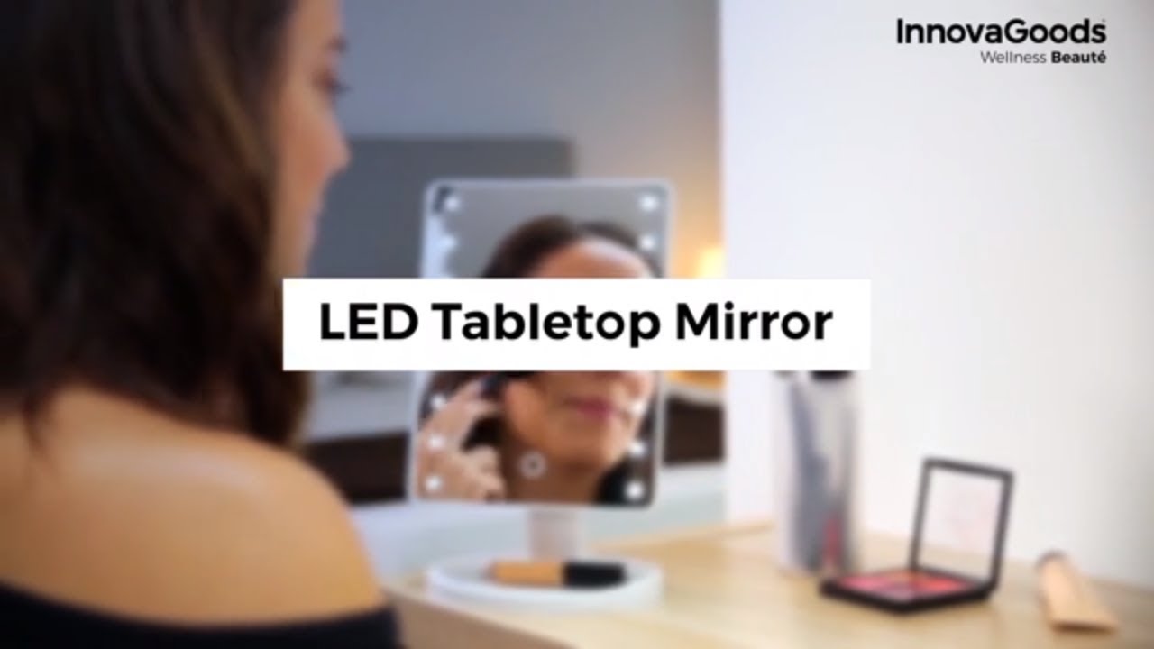 InnovaGoods Wellness Beauté pastatomas veidrodis su LED apšvietimu ir sensoriumi