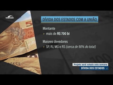 Renegociação das dívidas dos estados está na pauta do Senado desta semana