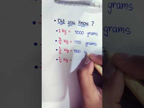 Converting of Kilograms to Grams | Kilograms into Grams #maths #conversion #kg #g #diy #tricks #math