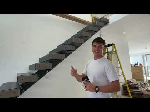 Central Spine Staircase Installation in Just 3 Hours Each – Full Process Revealed!  #staircase
