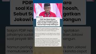 PDIP Ikut Buka Suara soal Kasus Utang Whoosh, Sebut Sudah 3 Kali Ingatkan Jokowi tapi Tetap Dibangun